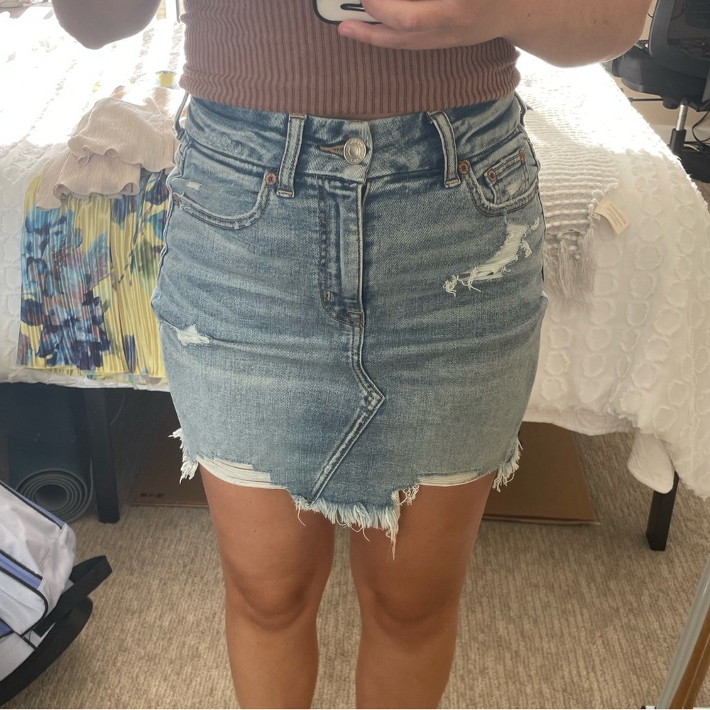 American Eagle Curvy High Rise Mini Skirt
